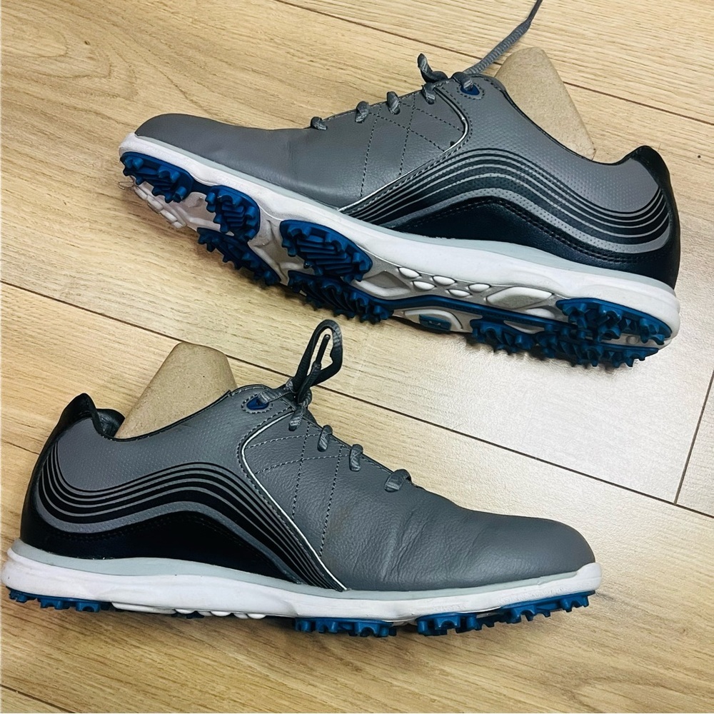 FootJoy Gray Pro/SL Spiked Golf Shoes 8M - Picture 6 of 8